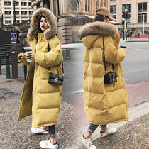 Large size winter clothes 2021 New raccoon cotton coat female fat sister down cotton long thick coat 200 Jin