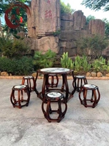 Red wood furniture large red acid branches Haitang Table Seven sets of large red acid branches Branches Wood Factory Price Direct Sale Spot Villa Clubhouse