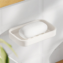 Flap-free soap box bathroom toilet creative wall hanging non-scented double layer drain soap storage rack
