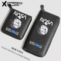 NASA Joint astronaut Tide brand wallet short multi-functional male and female students youth personality creative trend Korean version