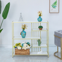 Nordic light luxury goods display shelf living room book rack storage floor bedroom porch table display rack