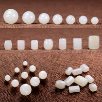 (Zhuoyu Pavilion) Round beads loose beads Xinjiang Hetian white jade seed material Hand string necklace Buddha beads Guanyin Pixiu accessories