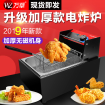 Wanzhuo electric fryer commercial Fryer single cylinder double cylinder large capacity chicken wing gas electric fryer snack machine