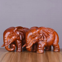 rosewood ornaments mahogany wood carving elephant solid wood home crafts office living room wood carving decorations
