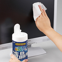 Japan SANWA liquid crystal screen suitable for mouse keyboard clean paper towels computer TV Apple display camera wipe screen wet wipes single anti camera camera laptop screen cleaning