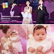 Female baby 100-year-old 100-day dress newborn Foreign-Born 2 girl baby full moon suit 1 one-year-old birthday princess skirt