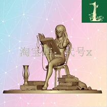 Kingdom Death Country Sister No.1 Reading Girl 3D Model stl Hand-run High-precision File