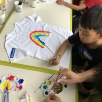 Pure cotton pure white cloth DIY paint Painted Culture Shirt Graffiti Hand-painted Textile Color Water Wash Not To Fall