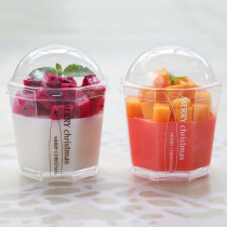 Star anise Wood chaff Cup disposable transparent plastic mousse cup tiramie suputin Cup ice cream cup with lid