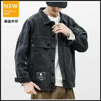 Mens 2022 Spring and Autumn New Jacket Mens Ins Tide Brand Lecherous Handsome Loose Workwear Denim Jacket Mens Top