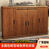 Chinese solid wood two three four door shoe cabinet Living room aisle foyer cabinet Large capacity locker storage cabinet Entrance cabinet