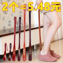 Solid Wood shoestring long handle household shoe loader shoe shoe shoekeeper shoe Shootie shoe slipper shoe slip