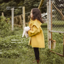 History Pea Girl Bifacial Cashmere Coat Children Temperament Thickened Child Jacket Girl Winter Dress New Ocean Qi