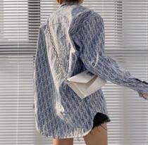 Fashionable harbor style ~ pregnant shirt coat female early autumn large size loose retro Hong Kong long sleeve denim plaid shirt