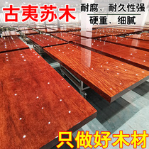 Okan table log big board tea table tea table desk desk solid wood bar ebony black sandal walnut clearance furniture 2 meters