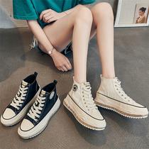 High-top shoes womens 2021 new net red air cushion thick-soled sports casual shoes tide ins shoes women chic board shoes