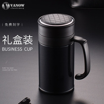 British Vanow mug men 316 stainless steel tea separation tea cup office Cup with handle female water Cup
