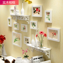 European style solid wood photo wall decorative painting creative combination bedroom living room hanging wall photo frame Mediterranean photo wall