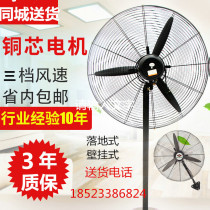 Industrial fan floor wall hanging FS-75 new pure copper motor horn fan factory barbecue summer electric fan