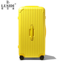 Lusidi suitcase ins password box female 30 inch super large capacity trolley case yellow suitcase universal wheel 32