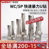 U Drill Quick Drill Bit Tool Bar Lathe Numerical Control Violent Drill SP Flat Bottom Water Jet Drill Bit WC Blade Twist Drill Stiletto