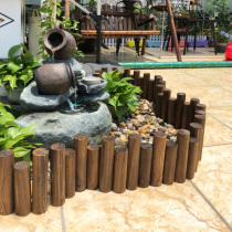 Outdoor gardening fence carbonized anti-corrosion guardrail fence garden stave log log log solid wood fence wooden fence vegetable garden