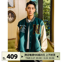 NGOARMY nory baseball jacket jacket tops for couples national tide original embroidered cotton jacket versatile vintage vibe