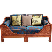 Mahogany hedgehog rosewood sofa combination Solid wood Kyocera Su Li furniture New Chinese living room sofa combination rosewood