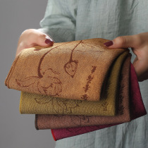 Cloud cloud cotton cloth tea towel thick absorbent tea cloth tea table linen retro Zen tea table cloth large tea table cloth mat