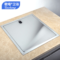 Invisible sink hidden single tank 304 stainless steel pantry bar padded thick in small water bucket