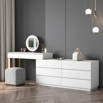 Italian light luxury dressing storage integrated Cabinet solid wood paint bedroom makeup table modern high-end bucket cabinet combination furniture