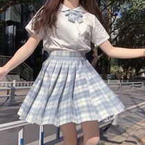 jk uniform suit skirt Genuine full set of grid skirt original spring and summer clothes High school students gentle girl class dress College style