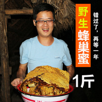 Honeycomb honey chews wild pure boxed 500g natural soil honey Qinling mountains old Fengnest honey peak trough honey