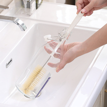 Kitchen Home Small Size Fine Mouth Bottle Narrow Mouth Wine Bottle No Dead Angle Long Handle Brushed Hard Hair Multifunction Clean Bottle Brushed God