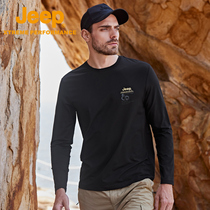 Jeep Commemorative long sleeve T-shirt mens autumn thin round neck sweater anti-Pilling mens casual bottom clothes