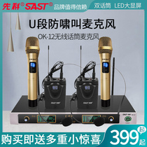 SAST Xike home u-segment wireless microphone one drag two conference gooseneck head-mounted stage microphone amplifier