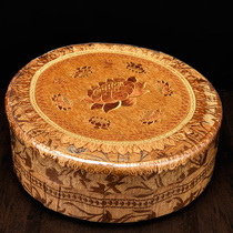Round kowtow pad worship pad Buddha pad kneeling pad smooth thick solid wood stool futon cushion Temple temple home