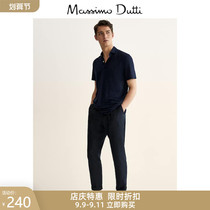 New special Massimo Dutti men linen short sleeve mens top casual POLO shirt 00722274401