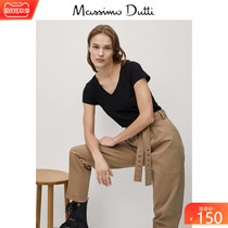 Massimo Dutti Women Plain Cotton T-shirt 06870900800