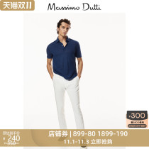 Massimo Dutti mens mall with linen eco-friendly short sleeve mens casual POLO shirt 00722274439