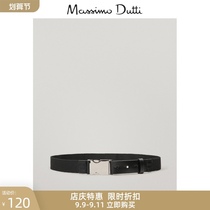 Spring Summer Discount Massimo Dutti Ladies Accessories Weaving and Real Leather Splice Women Fashion Belt 06100620800