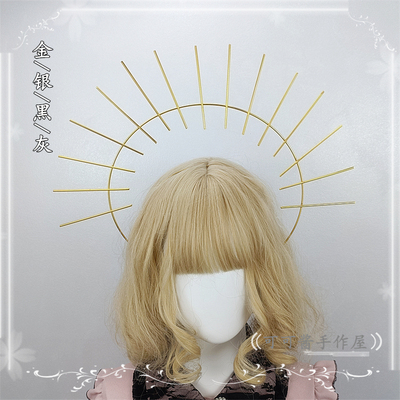 taobao agent Homemade Lolita Surging Scenery Swipe Poor Crown Crown Metal Exaggerated Cross Cross Pope Crown