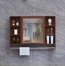 Mirror storage integrated wall washbasin on toilet washbasin storage mirror cabinet with shelf
