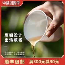 Sweet and white glaze Jingdezhen white porcelain gongdo Cup ceramic tea ceremony accessories uniform Cup male cup tea cup tea set
