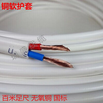 Pure copper GB 2 core flexible wire RVV two dual-core 0 75 1 1 5 2 5 4 6 square multi-ruan hu tao xian