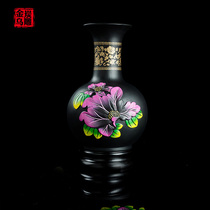 Jinwu charcoal carving Bauhinia vase home decoration charcoal carving crafts TV cabinet ornaments in addition to formaldehyde crafts