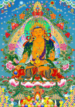 Fate Jizo Bodhisattva portrait Buddha Hall painting Buddha painting Photo paper Plastic table set Jizo print Thangka custom