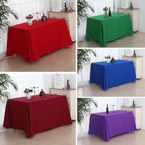 Custom white rectangular company event Exhibition Hotel banquet sign-in tablecloth cold table fabric conference tablecloth