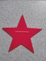 Thick creative red five-pointed star props Red Heart chorus competition love Chinese heart admission red song sports meeting