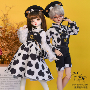 #SmallCows阿哞哞 #BJD娃衣 1/4/Giant baby Cows belt system Pants Cusal Set bhiner bjd fashion